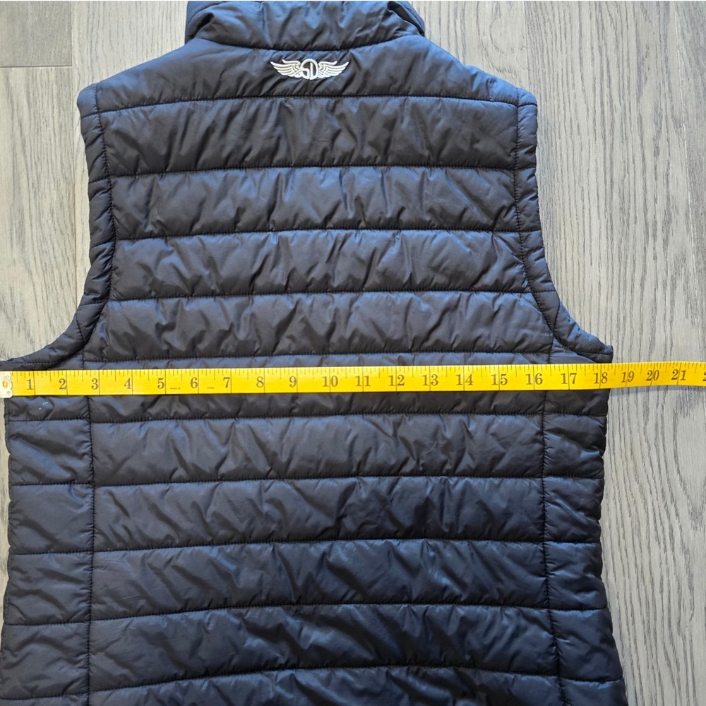 Straight Down Puffer Vest Black Full Zip Women's XL Pumpkin Ridge Golf Club - Picture 8 of 11